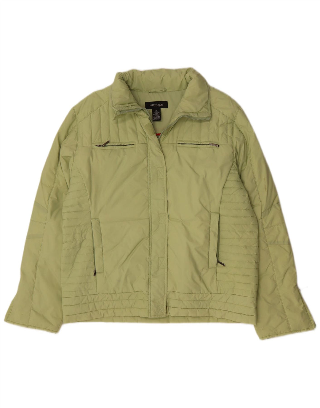 Jaqueta acolchoada feminina KENVELO UK 18 XL verde nylon