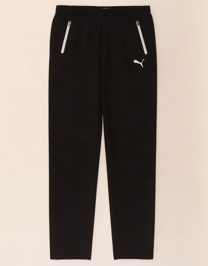 Calça de treino feminina Puma UK 14 grande poliéster preto