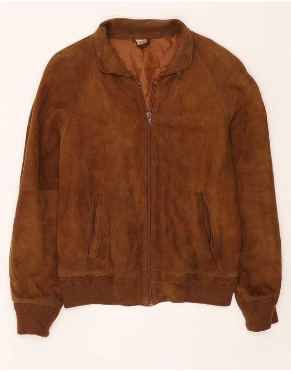 Jaqueta masculina vintage de camurça IT 48 bege médio