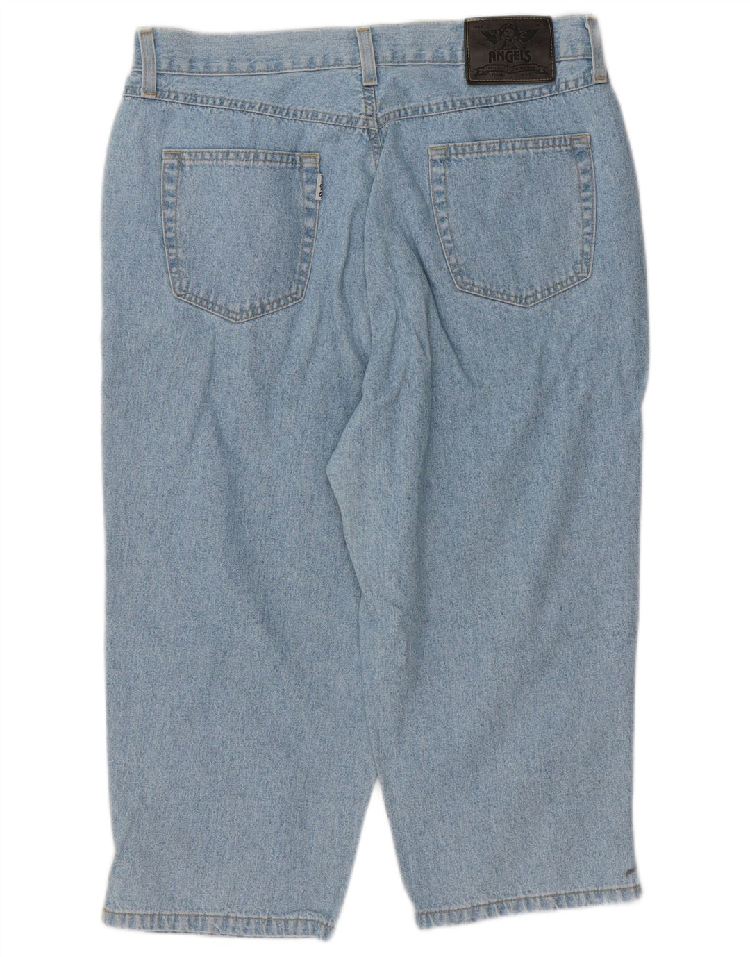 ANGELS Jeans feminino folgado capri IT 44 médio W33 L19 algodão azul