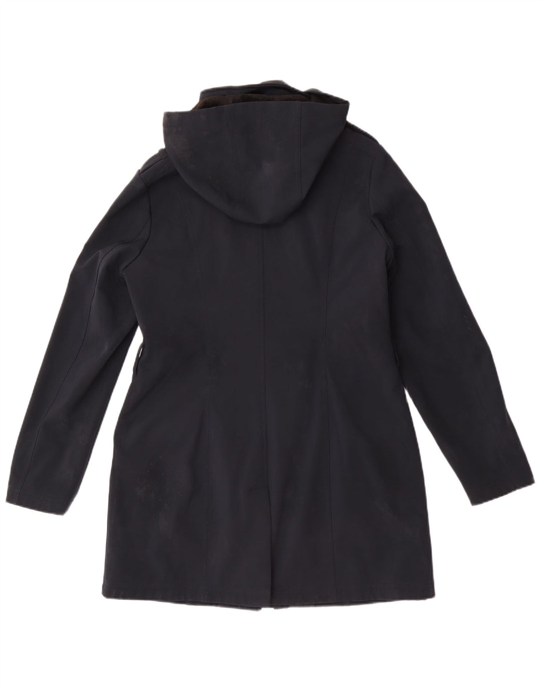 Sobretudo militar feminino com capuz Michael Kors Reino Unido 14 azul marinho médio