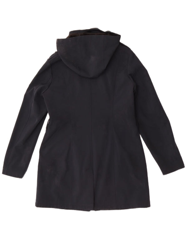 Sobretudo militar feminino com capuz Michael Kors Reino Unido 14 azul marinho médio
