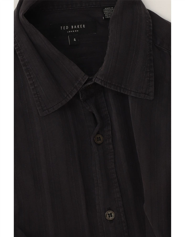 Camisa masculina TED BAKER tamanho 4 listra preta grande