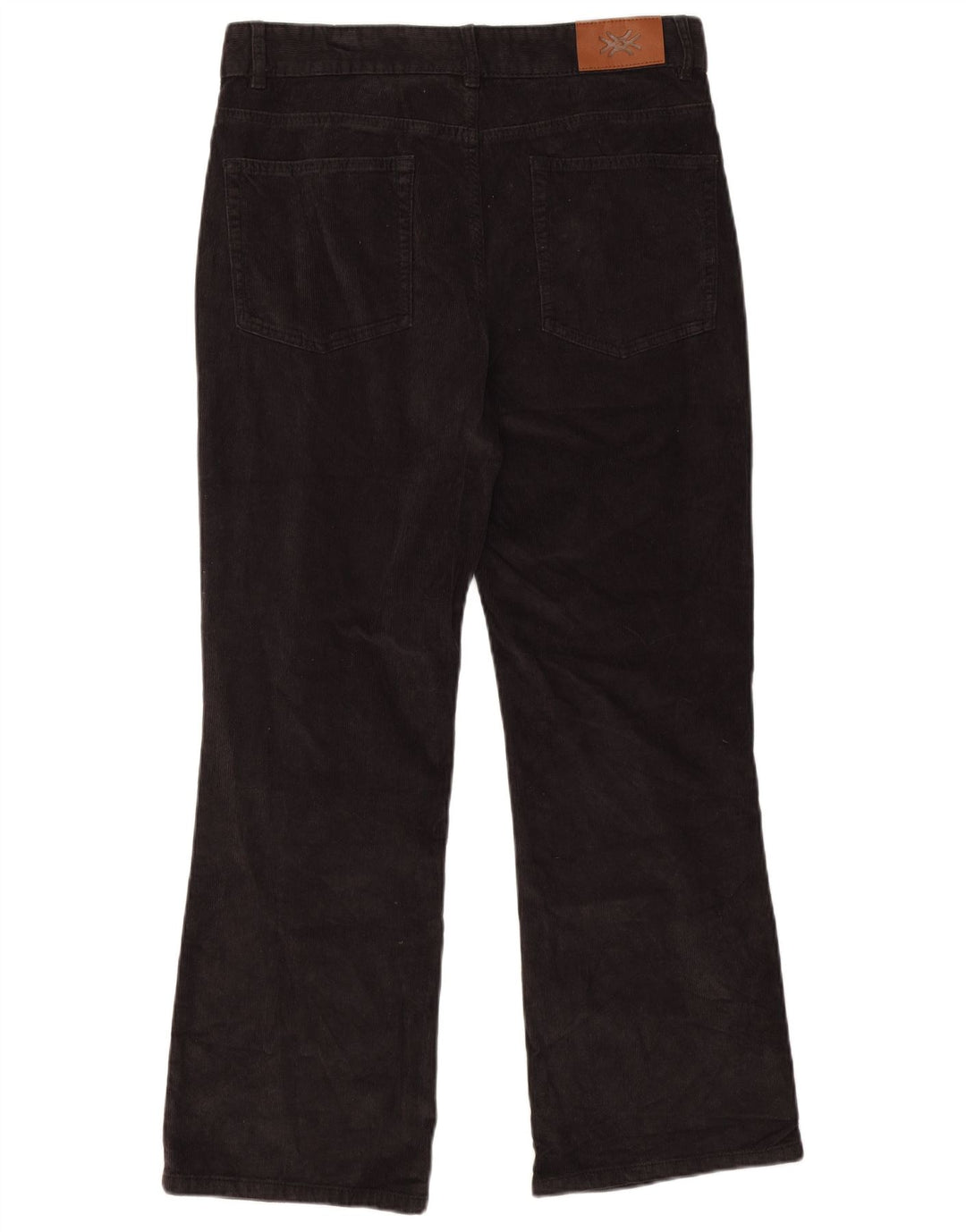 Calça masculina de veludo bootcut Benetton W32 L28 preta