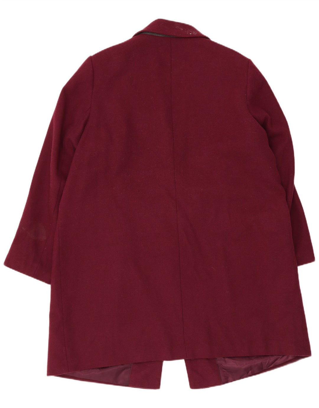 Sobretudo feminino Marks & Spencer UK 20 2XL poliéster cor de vinho