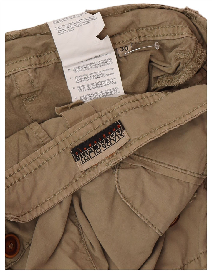 Shorts cargo masculino Napapijri W30 algodão cáqui médio