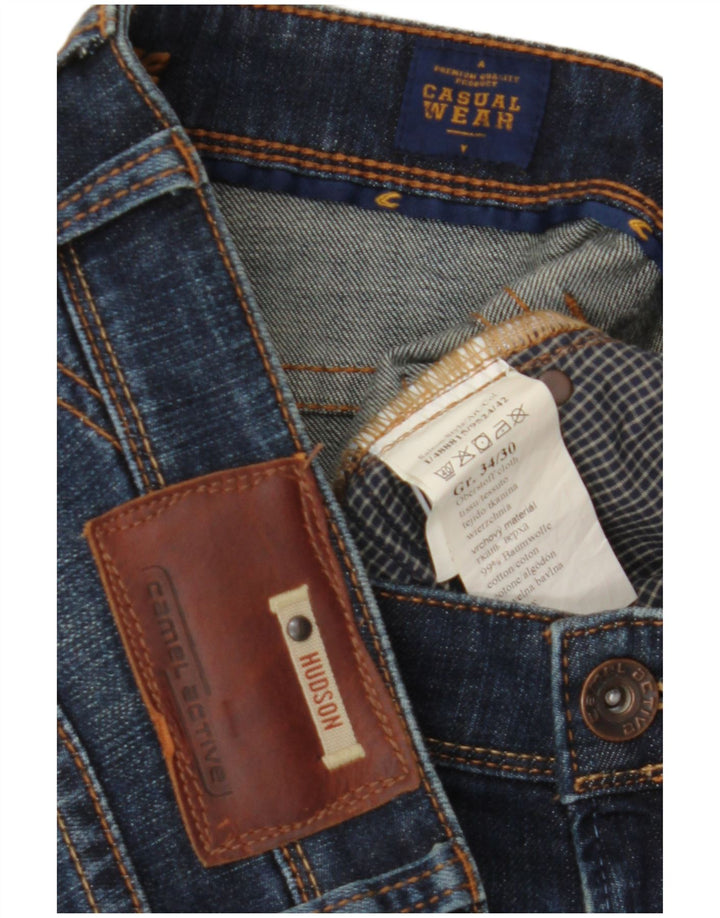 Camel Active Masculino Hudson Straight Jeans W34 L30 Azul Marinho Algodão