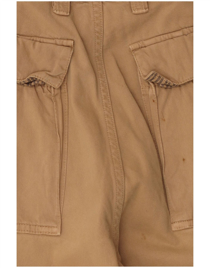 Carrera Mens Cargo Shorts W31 Algodão Bege Médio