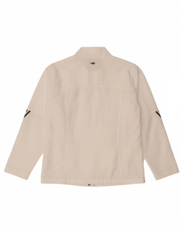 Adidas Womens Climalite Tracksuit Top Jacket UK 16 Grande Branco Poliéster