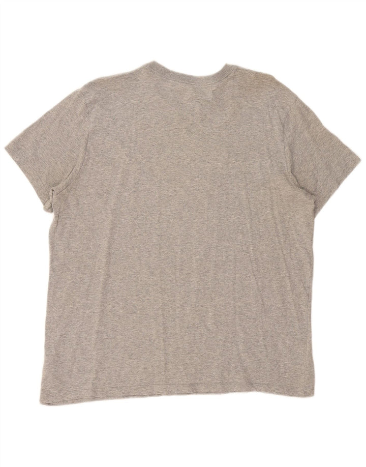 Camiseta masculina Nike Top XL cinza manchado de algodão