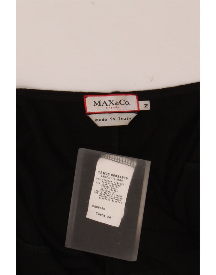 Vestido feminino sem mangas assimétrico UK 12 médio preto viscose