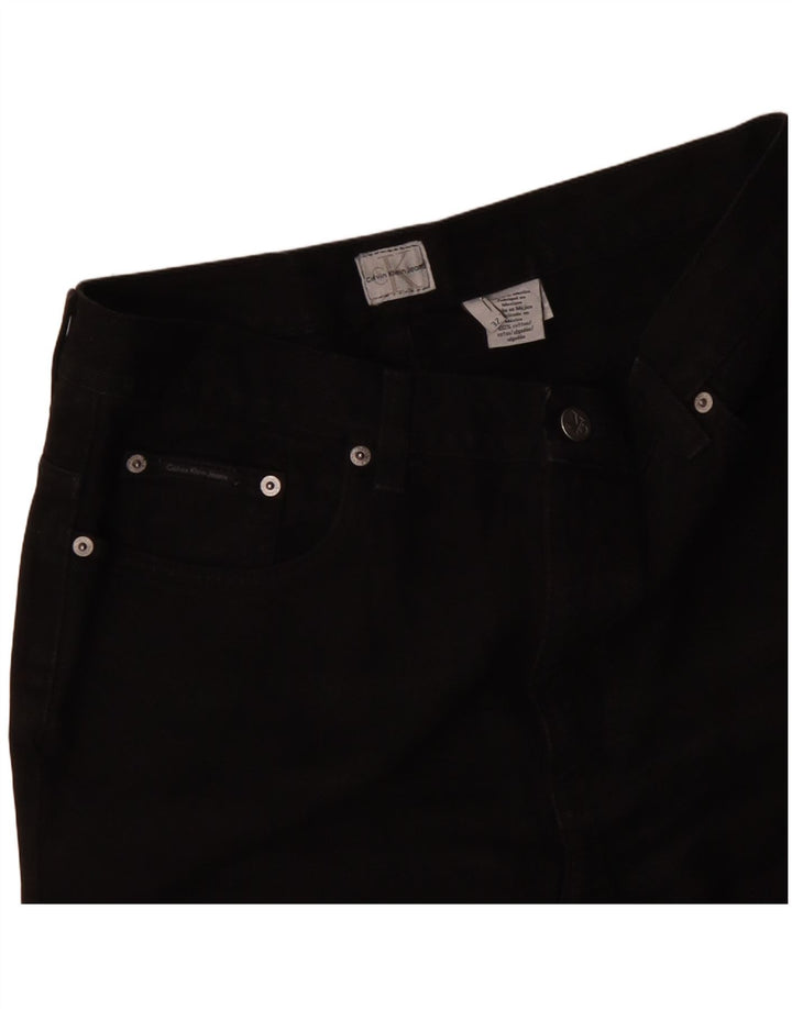 CALVIN KLEIN Calça jeans reta masculina W32 L30 algodão preto