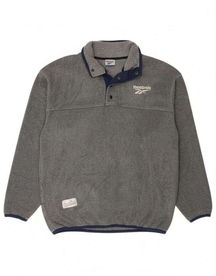 Suéter masculino de lã com gola redonda REEBOK XL cinza