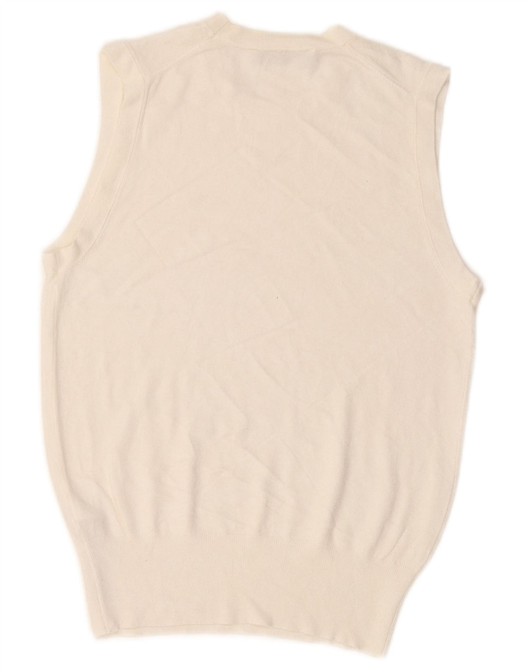 Zara Womens Vest Tank Top UK 12 Médio Off White Viscose