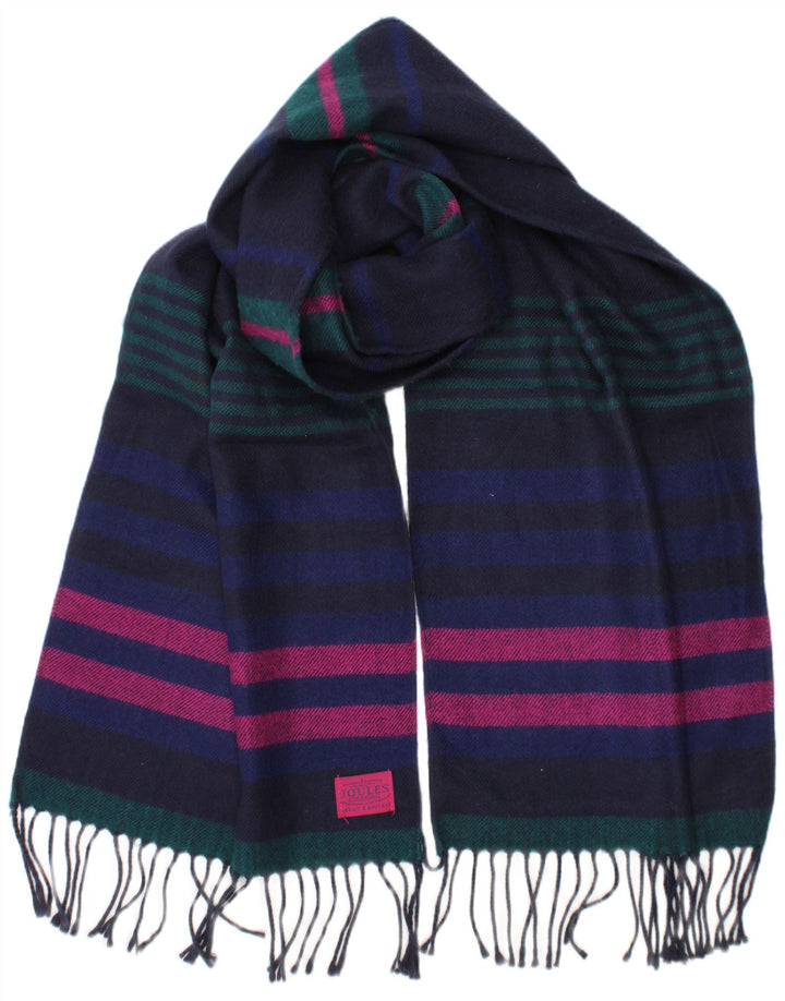 Cachecol feminino JOULES retangular tamanho único listrado azul marinho clássico