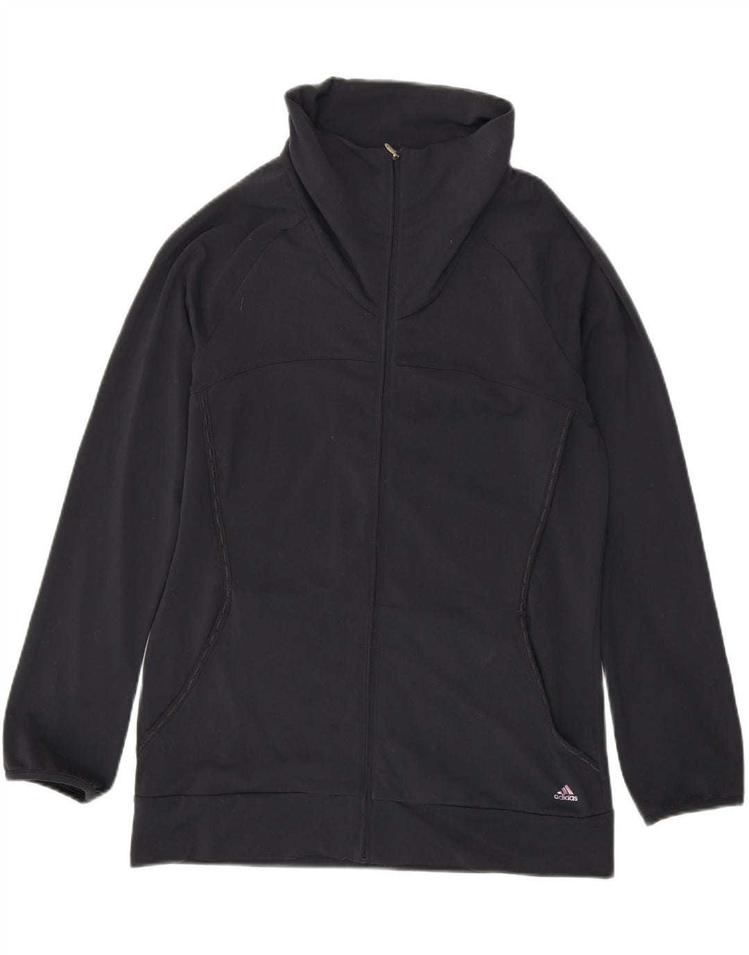 ADIDAS Womens Tracksuit Top Jacket UK 20 XL Cinza Poliéster