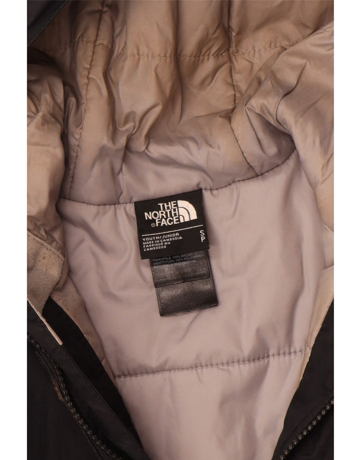 Casaco acolchoado com capuz The North Face Boys 7-8 anos pequeno poliéster preto