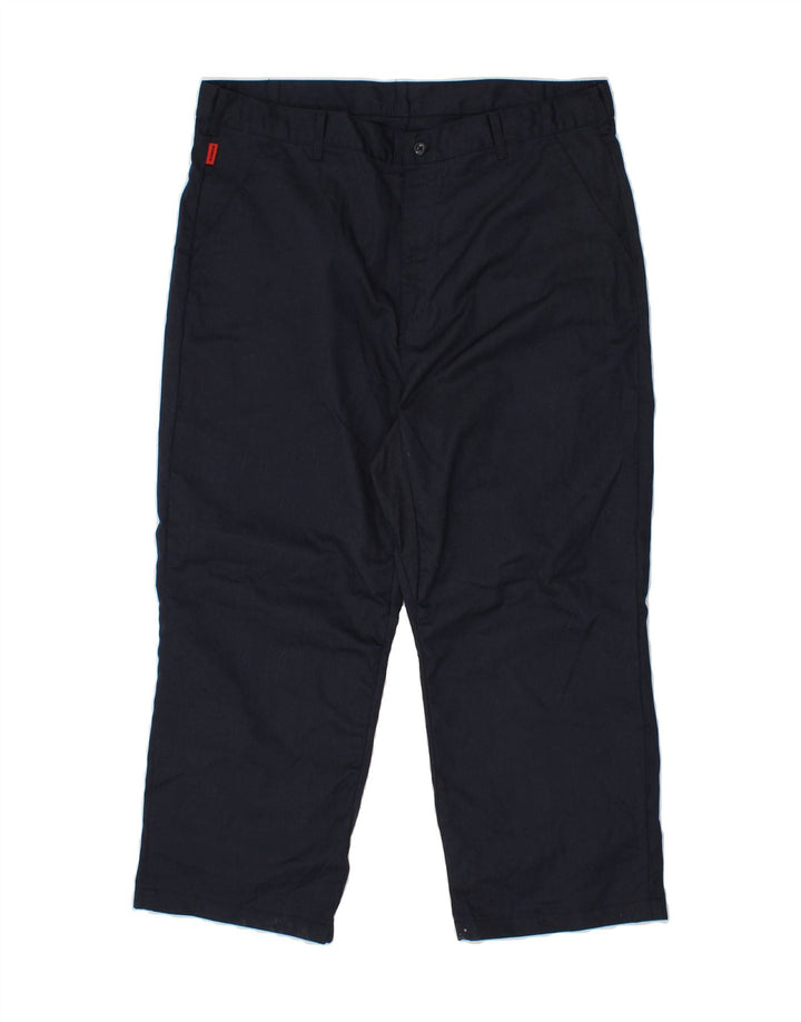 DICKIES Mens Straight Cropped Trousers W38 L25  Navy Blue Polyamide Vintage Dickies and Second-Hand Dickies from Messina Hembry 