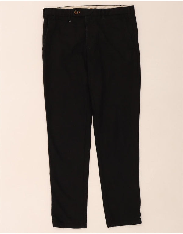 Calça masculina Zara Slim Suit EU 40 Médio W31 L30 Poliéster Preto