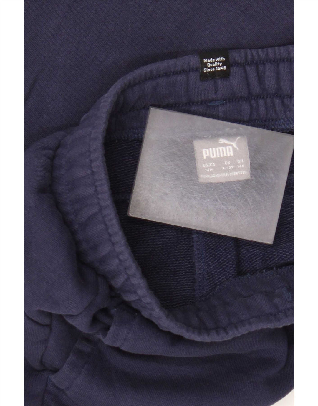 Shorts esportivos Puma meninos 9-10 anos azul marinho