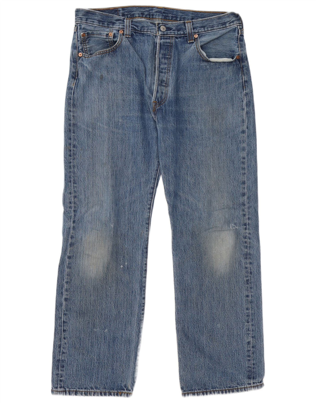 Levi's Masculino 501 Straight Jeans W36 L30 Azul Algodão
