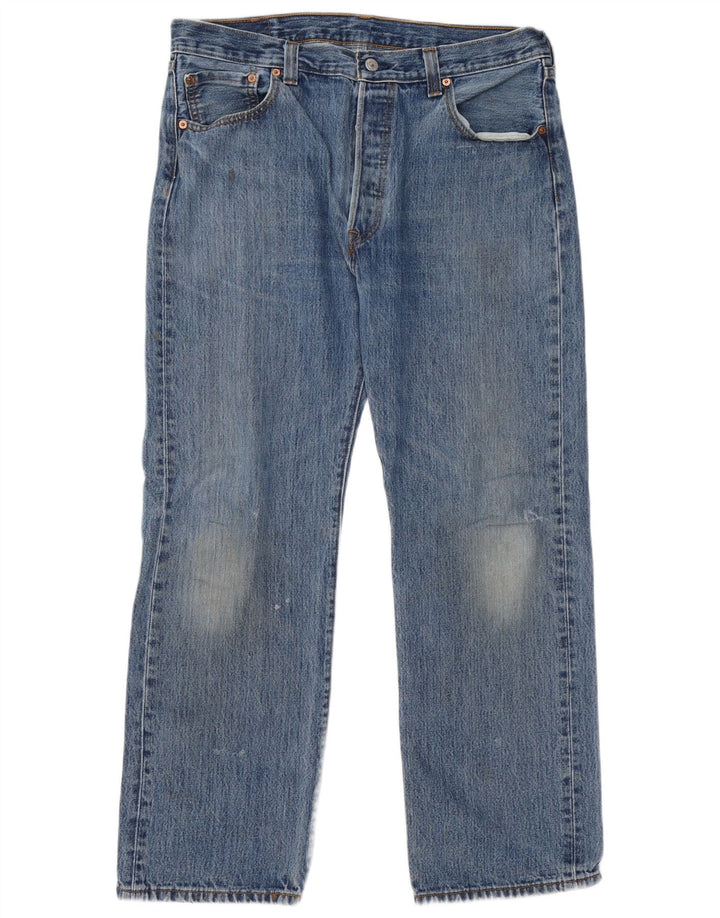 Levi's Masculino 501 Straight Jeans W36 L30 Azul Algodão