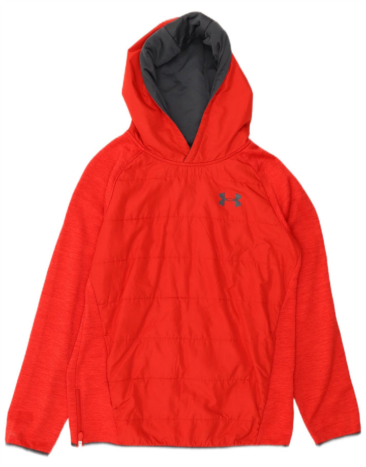 UNDER ARMOUR Meninos moletom com capuz 13-14 anos XL poliéster vermelho