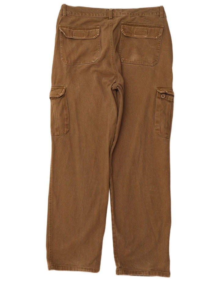 Calça cargo masculina VINTAGE reta EU 52 XL W36 L30 algodão cáqui