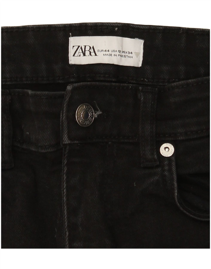 Calça jeans feminina Zara Bootcut EU 44 XL W34 L25 preta