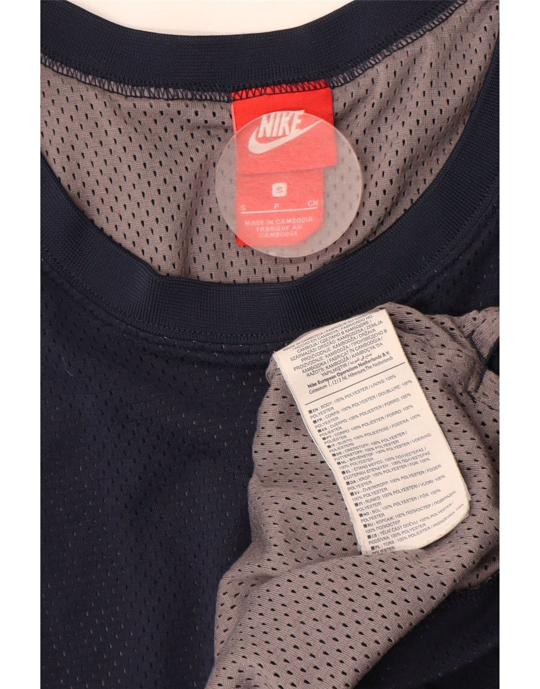 Nike Mens Graphic Vest Top Pequeno Poliéster Azul Marinho