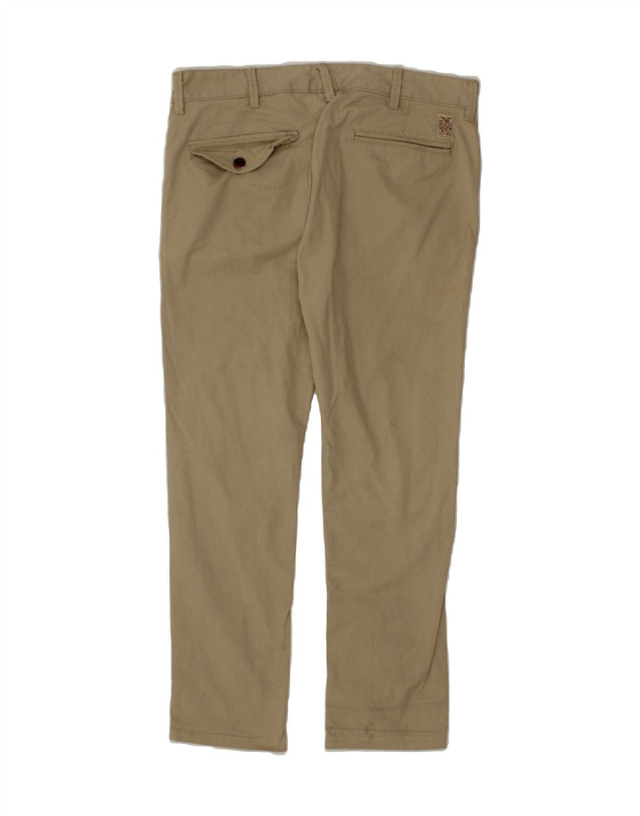 TOMMY HILFIGER Mens Slim Chino Trousers W33 L29  Beige Cotton Vintage Tommy Hilfiger and Second-Hand Tommy Hilfiger from Messina Hembry 