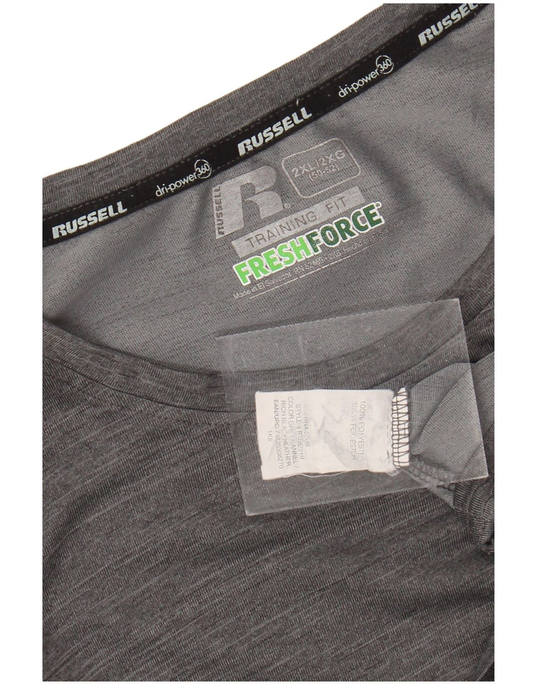 Camiseta masculina RUSSELL ATLÉTICA Top 2XL Poliéster Cinza