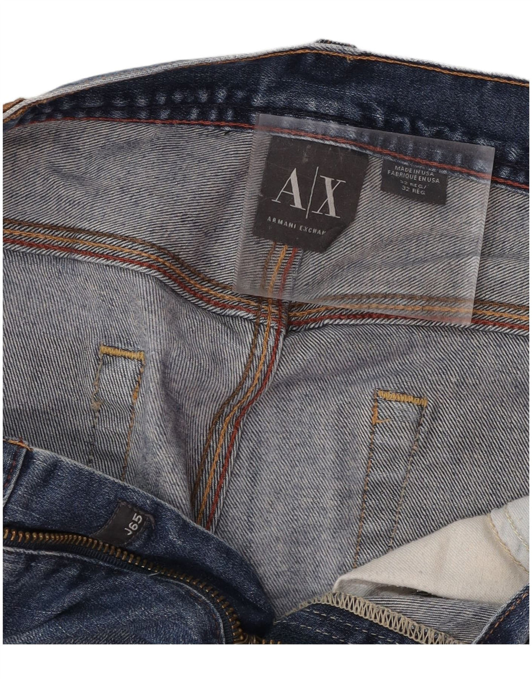 ARMANI EXCHANGE Calça jeans reta masculina W32 L29 algodão azul