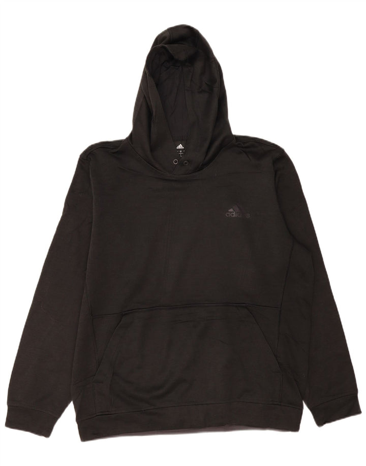 Adidas Mens Climawarm Hoodie Jumper Grande Poliéster Preto