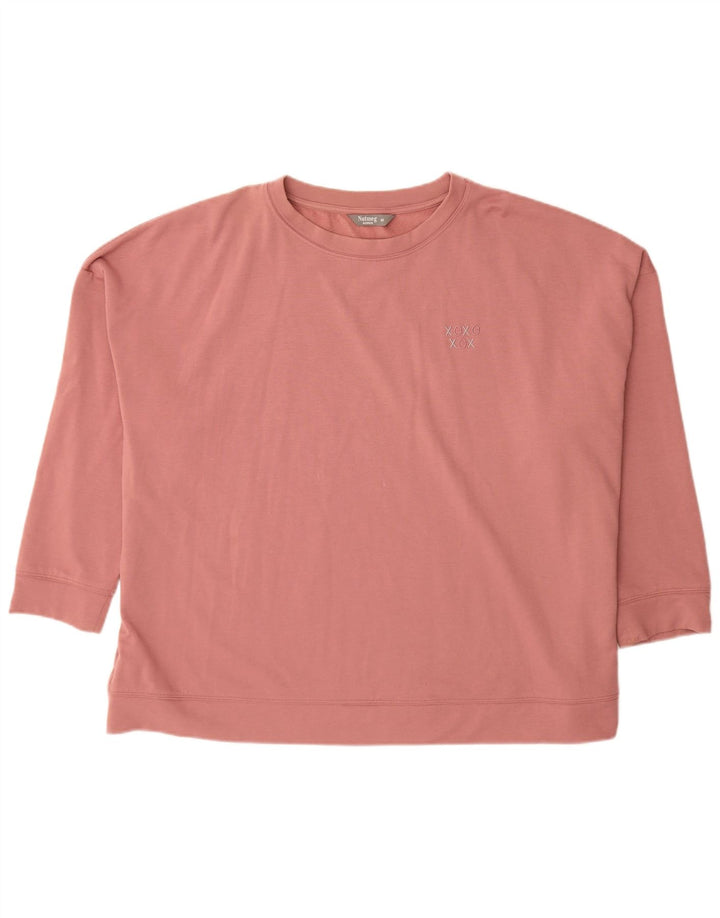 Suéter feminino VINTAGE de grandes dimensões UK 22 3XL poliéster rosa