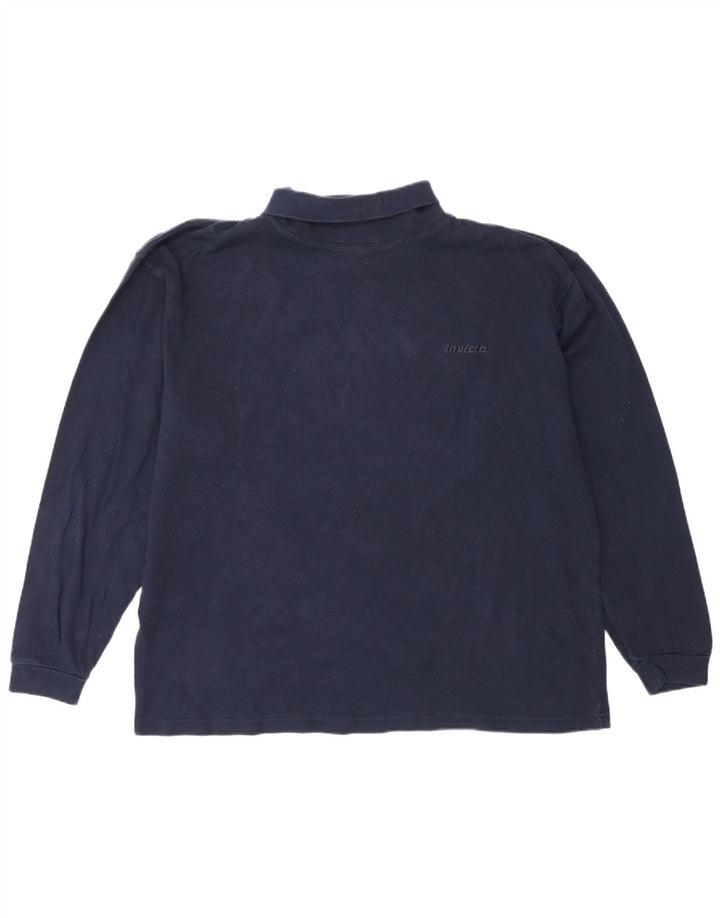 Top masculino Invicta com gola redonda e manga comprida XL azul marinho algodão