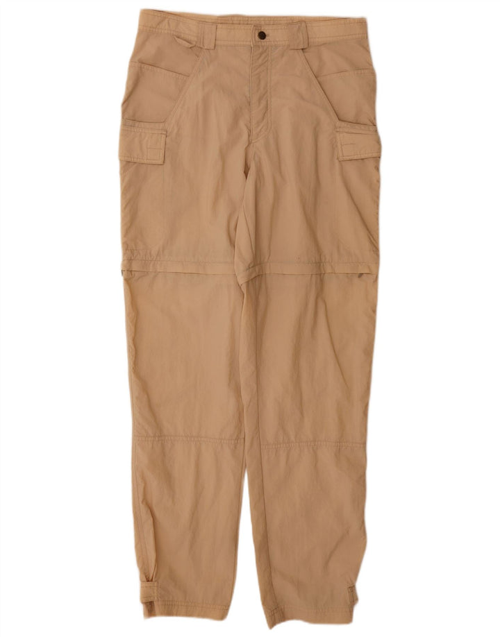 Calça corta-vento feminina Jack Wolfskin Cargo grande W32 L33 bege