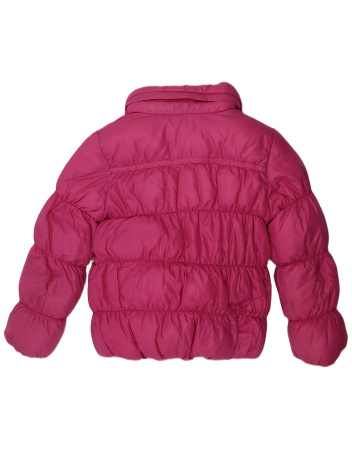 Jaqueta acolchoada reversível com capuz Dkny Girls 4-5 anos poliéster rosa