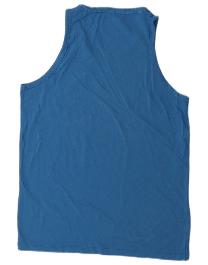 Colete gráfico masculino Jack & Jones Top grande de algodão azul
