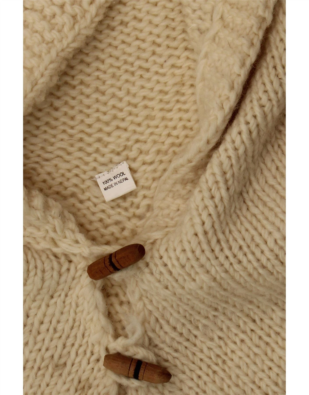Poncho com capuz feminino vintage, tamanho único, lã branca