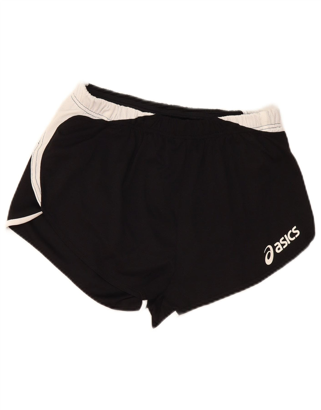 Shorts esportivos femininos Asics UK 12 médio preto colorblock poliéster