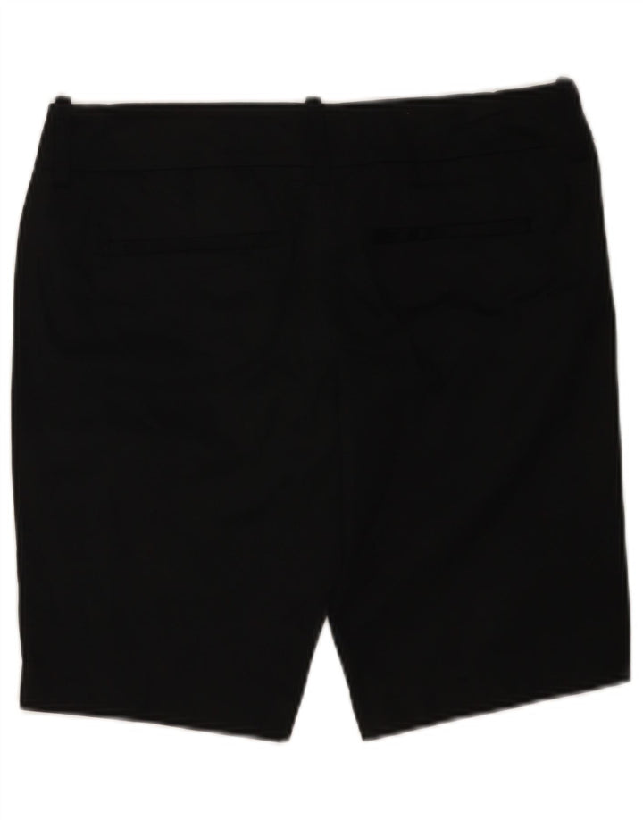 Mossimo Shorts feminino casual pequeno US 6 médio W30 algodão preto
