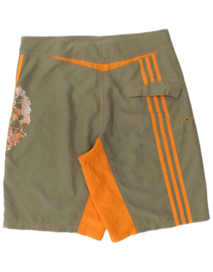 Shorts de natação masculinos ADIDAS pequeno cáqui floral poliéster