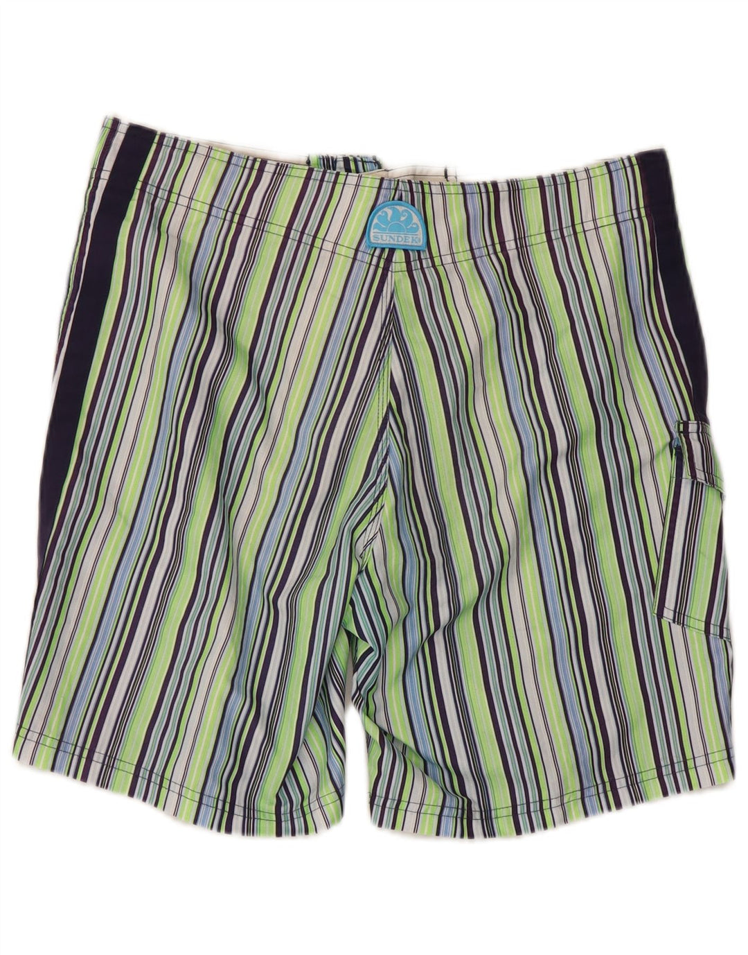 Shorts de natação masculino Sundek médio listrado multicolorido