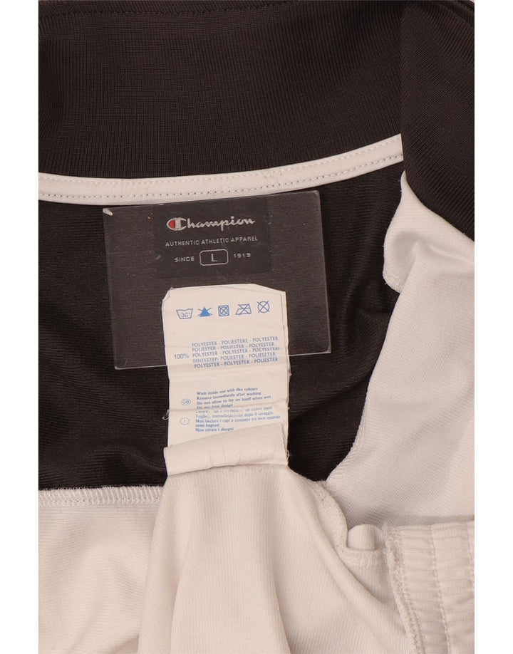 Jaqueta masculina Champion de poliéster grande colorblock preto