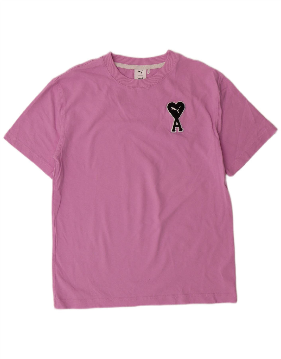 Puma Mens Graphic T-Shirt Top Pequeno Algodão Rosa