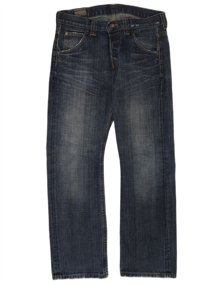 Lee Womens Flint Straight Jeans W30 L30 Azul Algodão