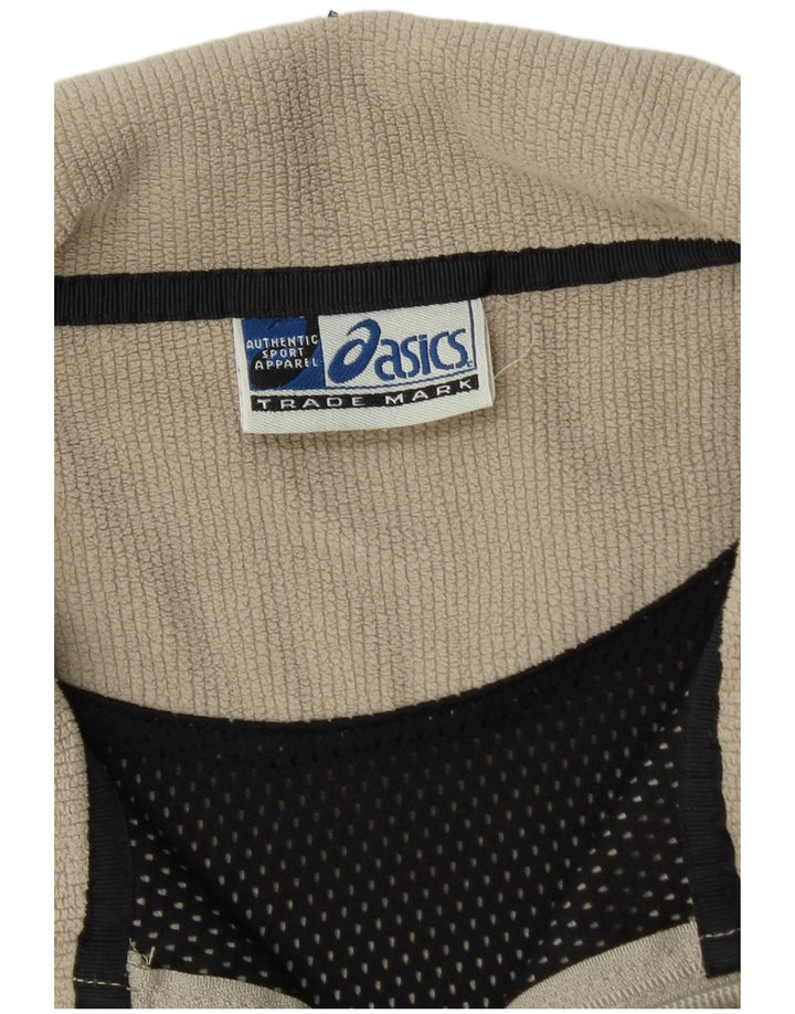 Jaqueta Asics Masculina Fleece UK 40 Grande Poliéster Bege