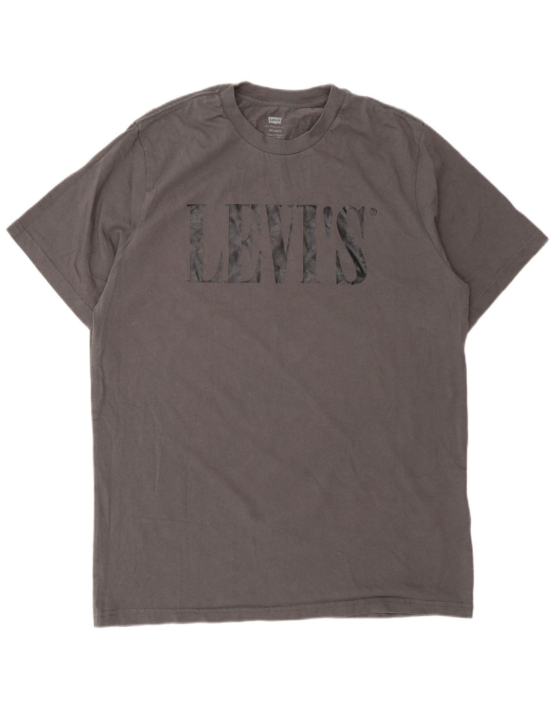 Camiseta Levi's Masculina Relaxed Graphic Top Algodão Cinza Médio