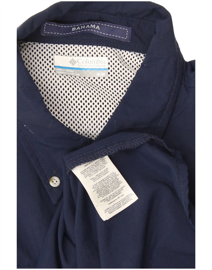 Camisa masculina Columbia Omni-Shade média azul marinho nylon